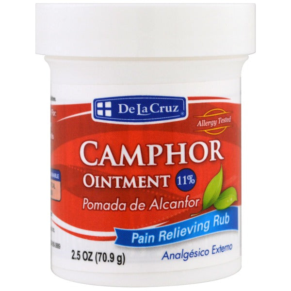 De La Cruz Camphor Ointment Pain Relieving Rub, 2.5 oz