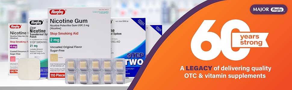 NICOTINE GUM 4MG CM 100CT RUGBY