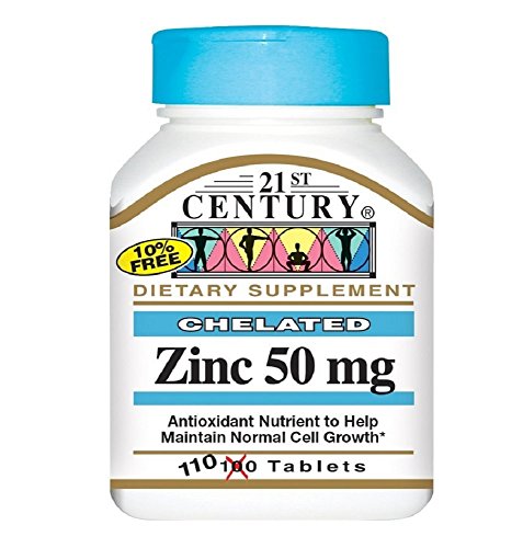 ZINC 50MG CHELATED TAB 110CT 21ST CENT