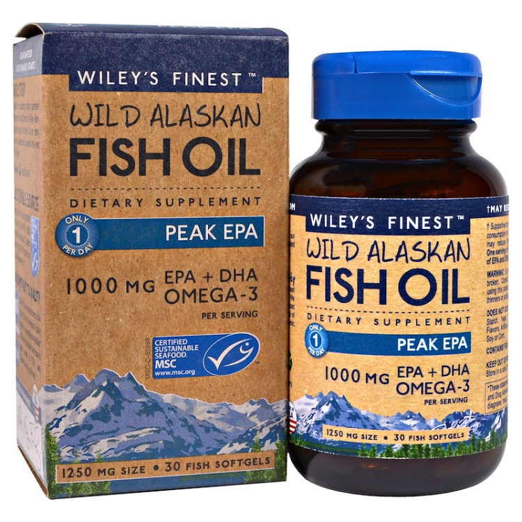 WILEY'S FINEST FISH OIL,PEAK OMG3,2150MG