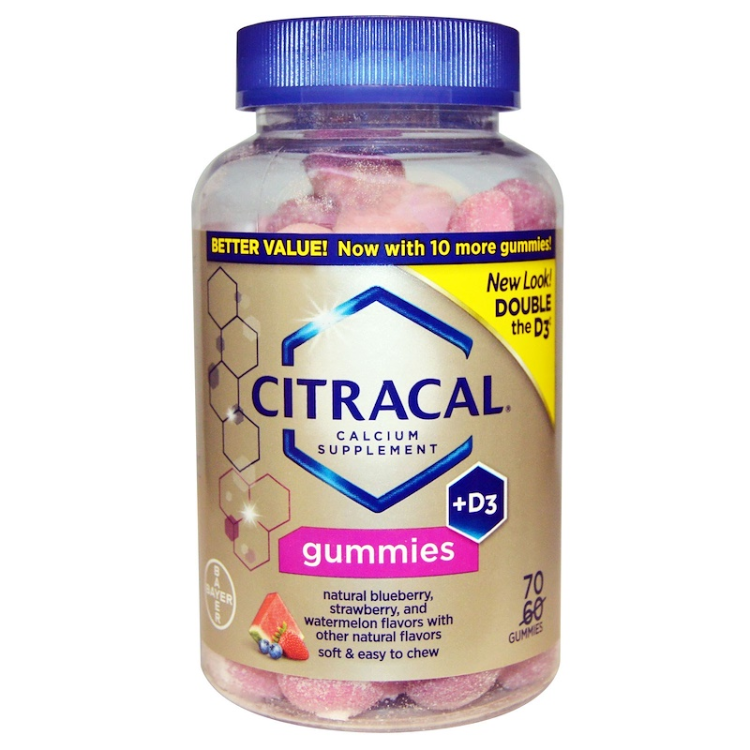 CITRACAL CALCIUM SPLMNT+D3 GMY 60CT