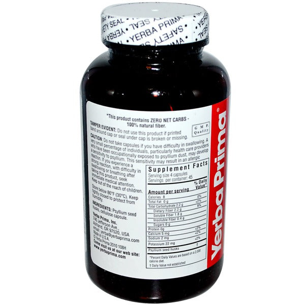 YERBA PRIMA PSYLLIUM HUSK CAPS
