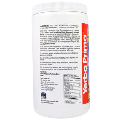YERBA PRIMA PSYLLIUM,OG2,WHOLE HUSKS