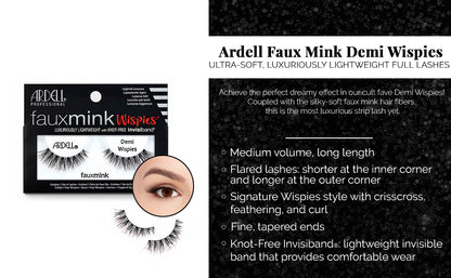 Ardell Faux Mink Lashes - Wispies, 4 count