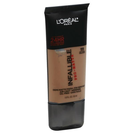 L'ORÉAL PARIS Infallible Pro-Matte Blendable Foundation, Oil Free, 111 Soft Sable, 1 fl. oz.