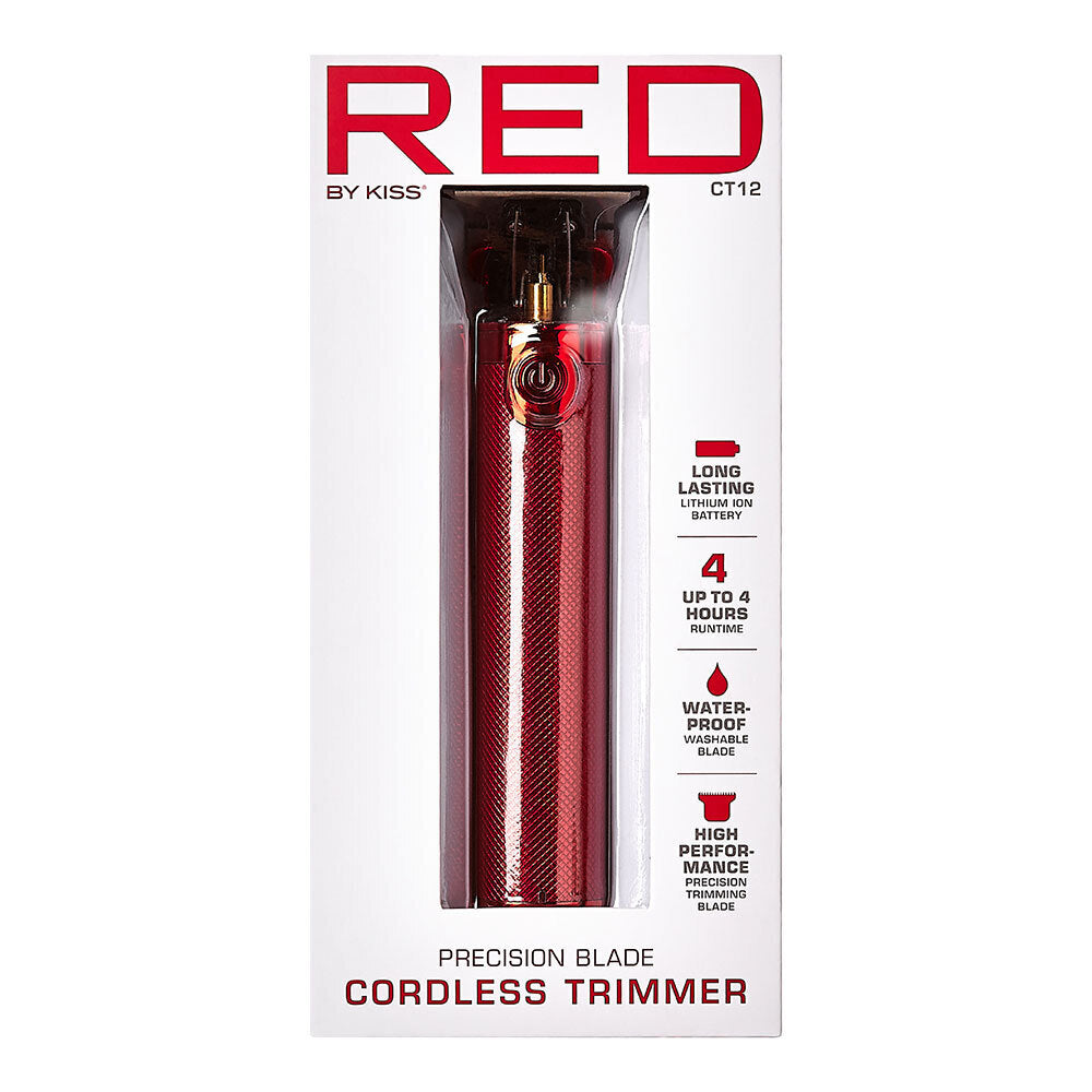 Kiss Red Trimmer Precision Blade Cordless Gold