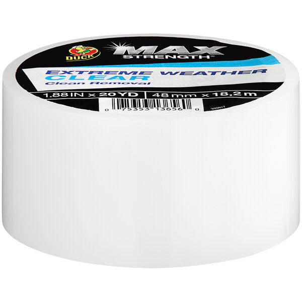 DUCK Max Strength Extreme Weather Duct Tape - Clear, 1.88" x 20 yds