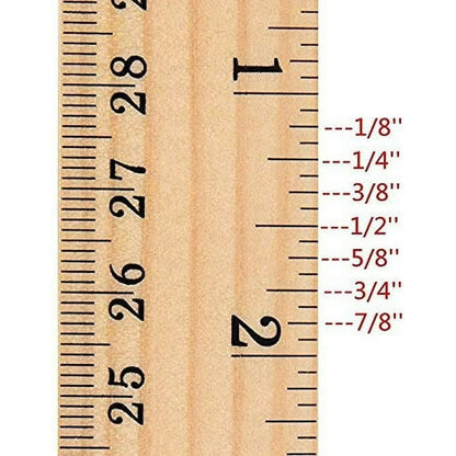 Ava Wooden Ruler, 12 inch