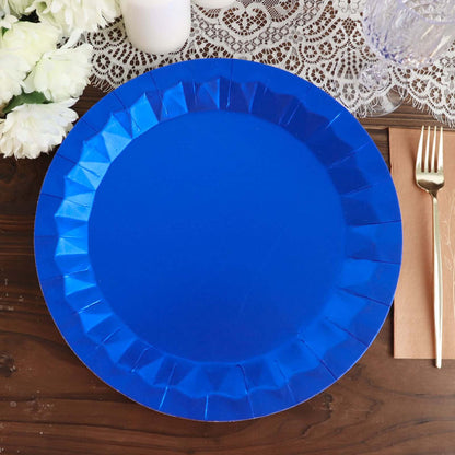 Unique Solid Round 7" Paper Plates - Royal Blue, 20 count