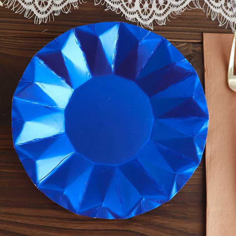 Unique Solid Round 7" Paper Plates - Royal Blue, 20 count