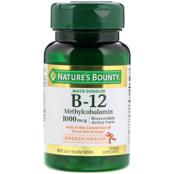 VIT B12 1000MCG TAB 100CT NAT BOUNTY