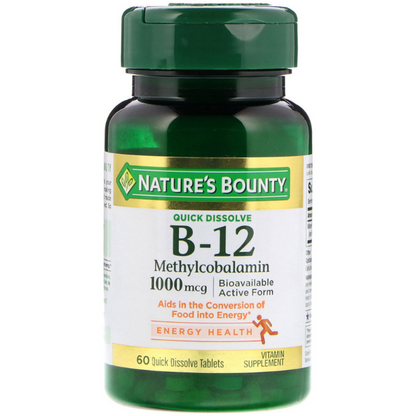 VIT B12 1000MCG TAB 100CT NAT BOUNTY