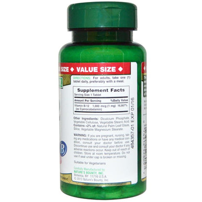 VITAMIN B-12 1000 MCG TAB 60CT NAT BNTY
