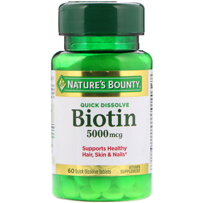 BIOTIN 5000 MCG SOFTGELS 72CT NAT BOUNTY