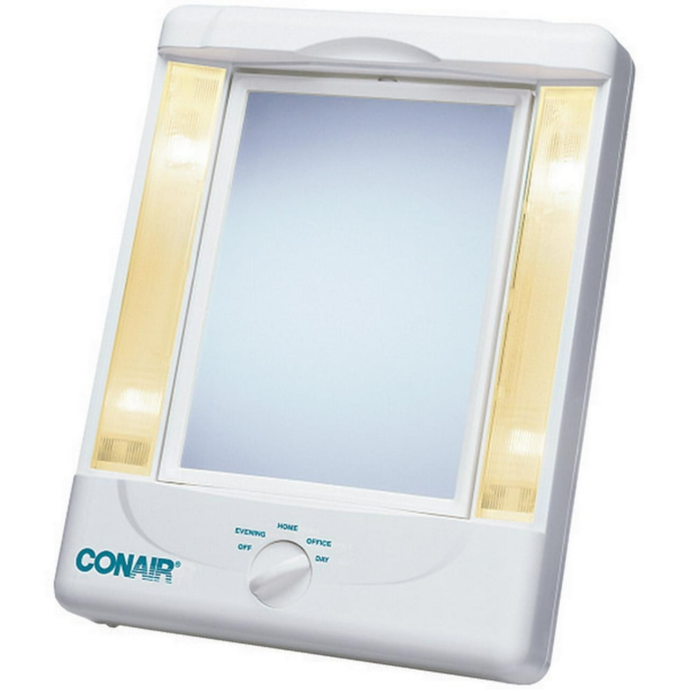 CONAIR Perfect Position 2-Sided Round Mirror - Black