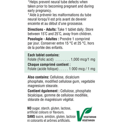 FOLIC ACID TB 1MG 100