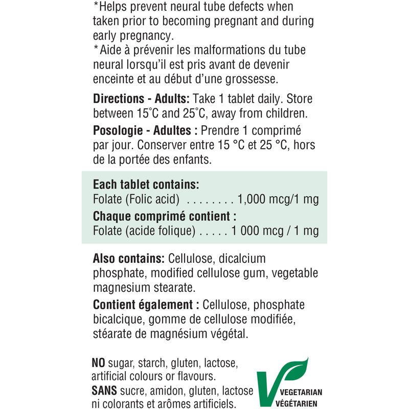 FOLIC ACID TB 1MG 100
