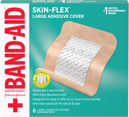 BAND AID SKIN-FLEX COVER LARGE 6 CT