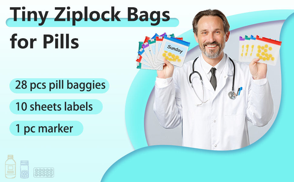 REUSABLE PILL POUCH SET W/DOW