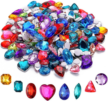 ArtSkills Self-Stick Jumbo Adhesive Gemstones - Assorted Colors, 28 count