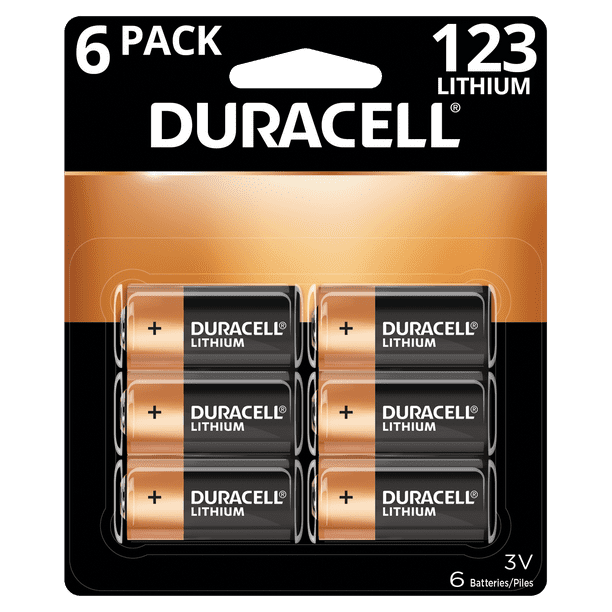 BATTERY DUR LITH 3V 6X1 DL123AB