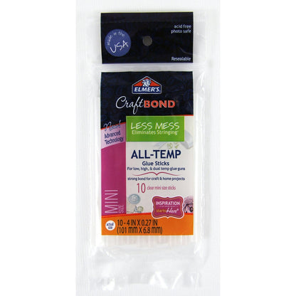 Elmer's CraftBond All-Temp Glue Sticks - Mini Size, 10 count