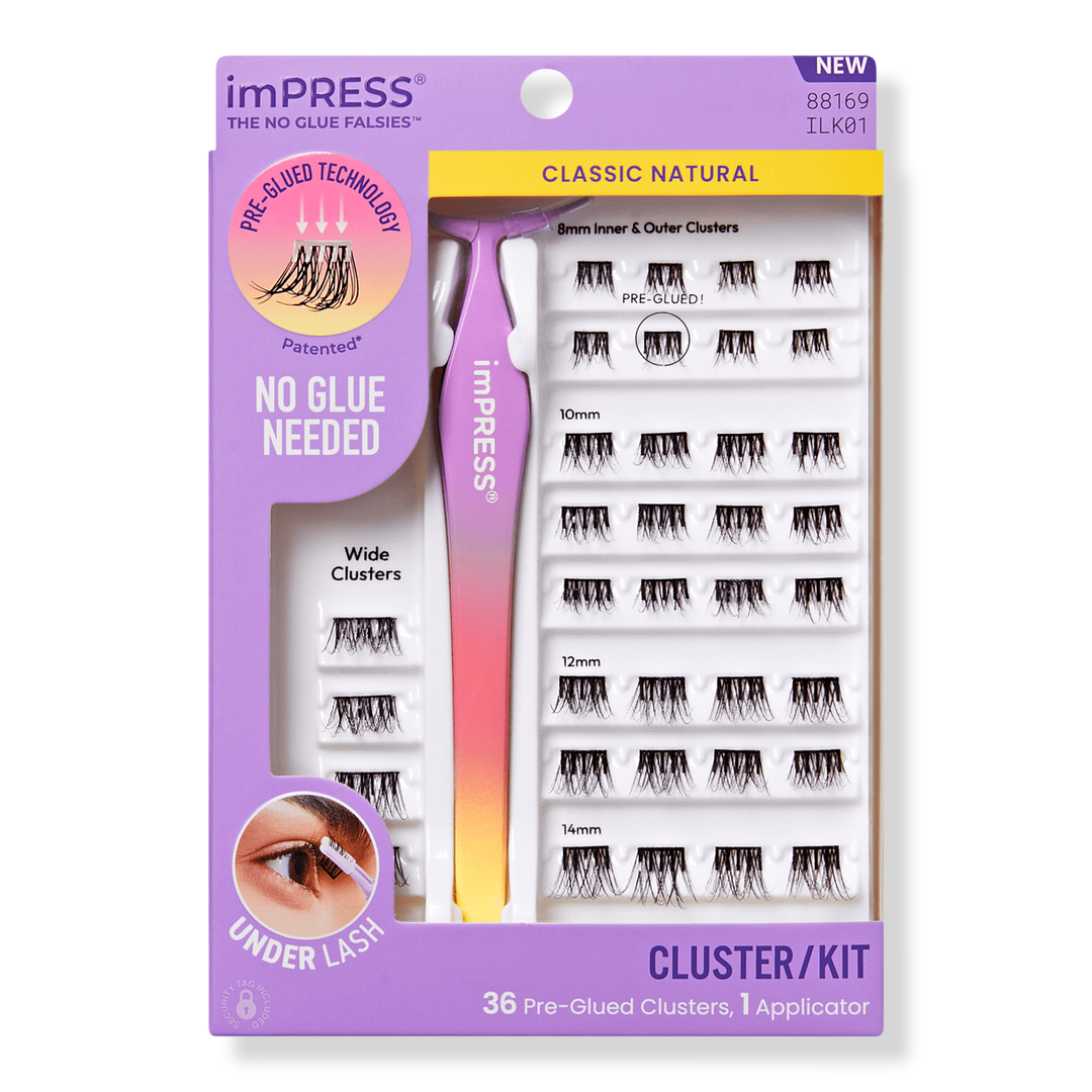 Kiss Lash Impress Press-On Falsies Natural 20 Clusters