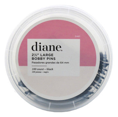 Diane Bobby Pins 2.5Inch Large Black 100 Count Tub