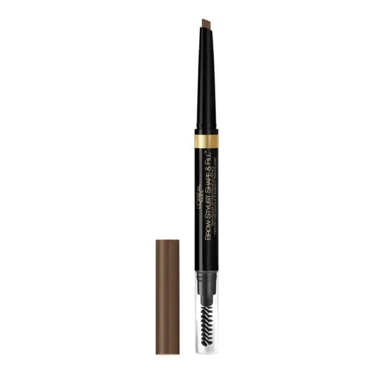 L'ORÉAL PARIS Brow Stylist Shape & Fill Mechanical Eye Brow Makeup Pencil, 410 Light Brunette, 0.008 oz.