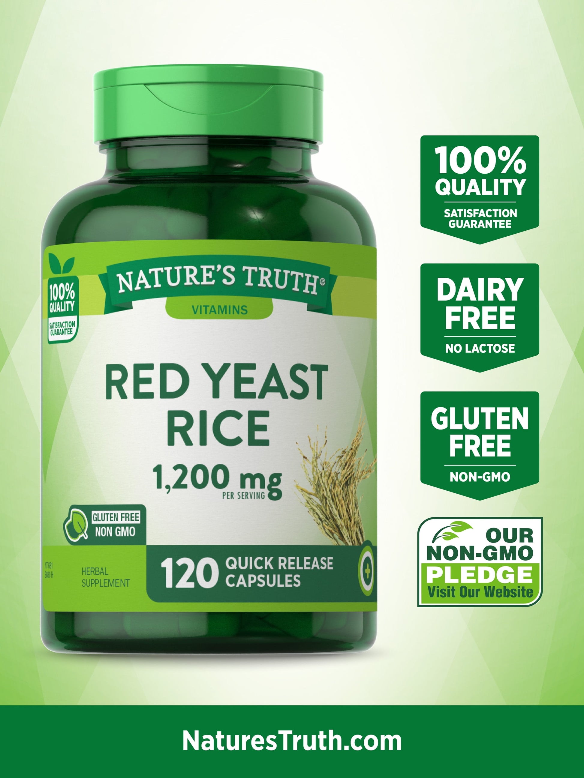RED YEAST RICE 1200MG CAP 120CT NAT TRU
