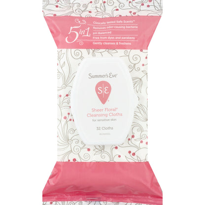 SUMMERS EVE CLEANSING CLOTH FLORAL 16CT