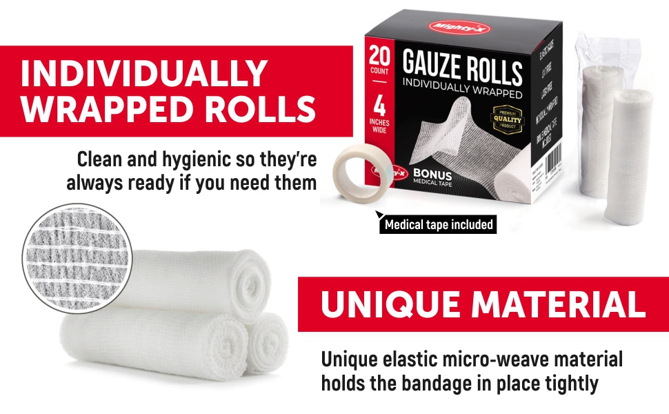 JJ GAUZE ROLLED 4INCH X 2.1 YDS 5 CT
