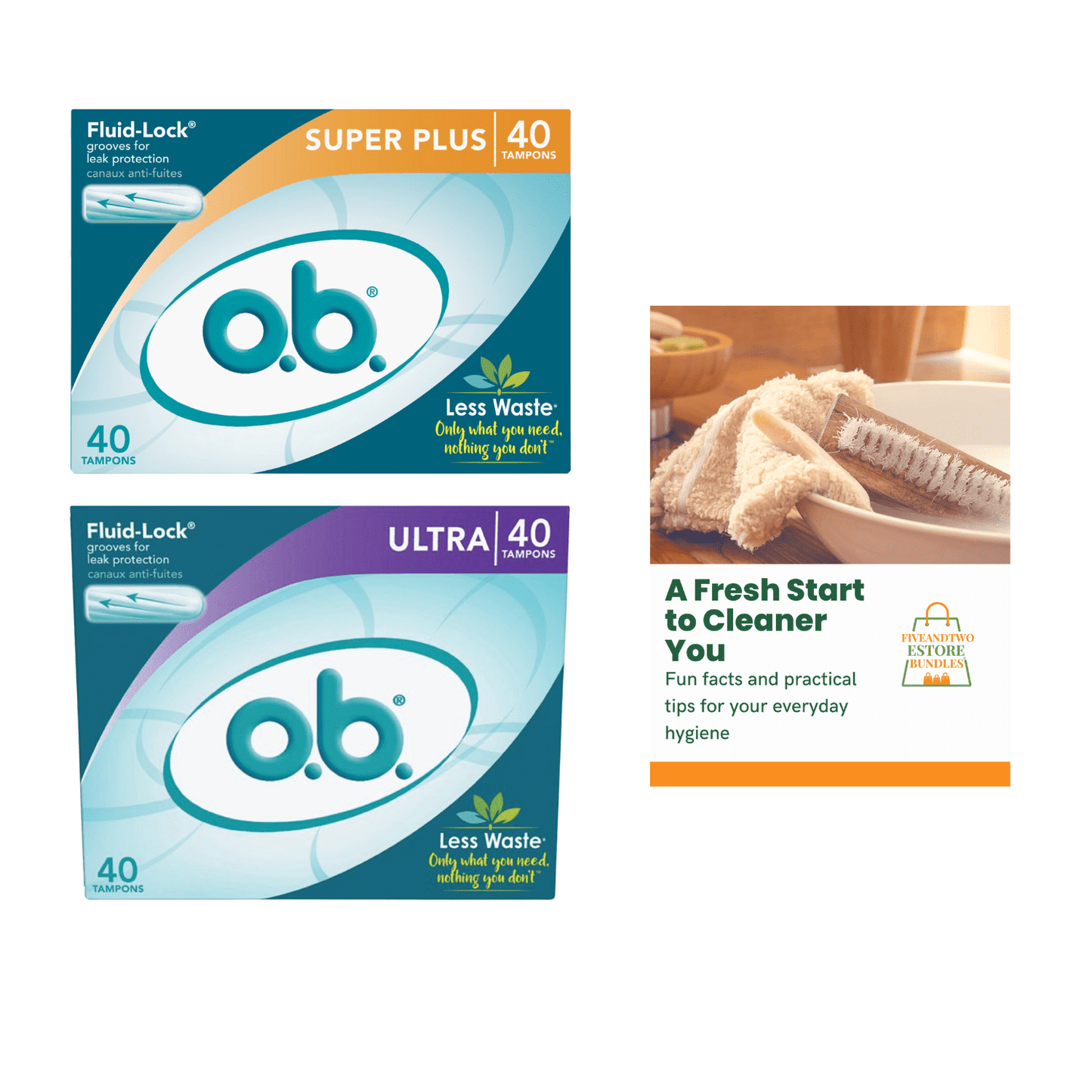 O.B. Tampons Ultra 40 Count Fluid Lock