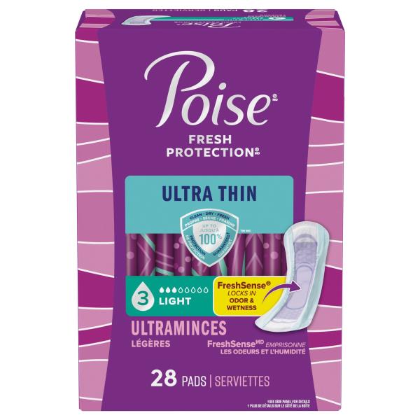 POISE FRESH PROT MCRLNR REG PAD 6X54 DS