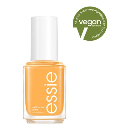 essie salon-quality nail polish, vegan, bright yellow, Check Your Baggage, 0.46 fl oz