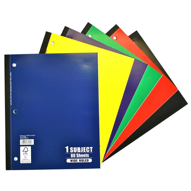 iScholar 1 Subject Wide Ruled Notebook - Assorted Colors