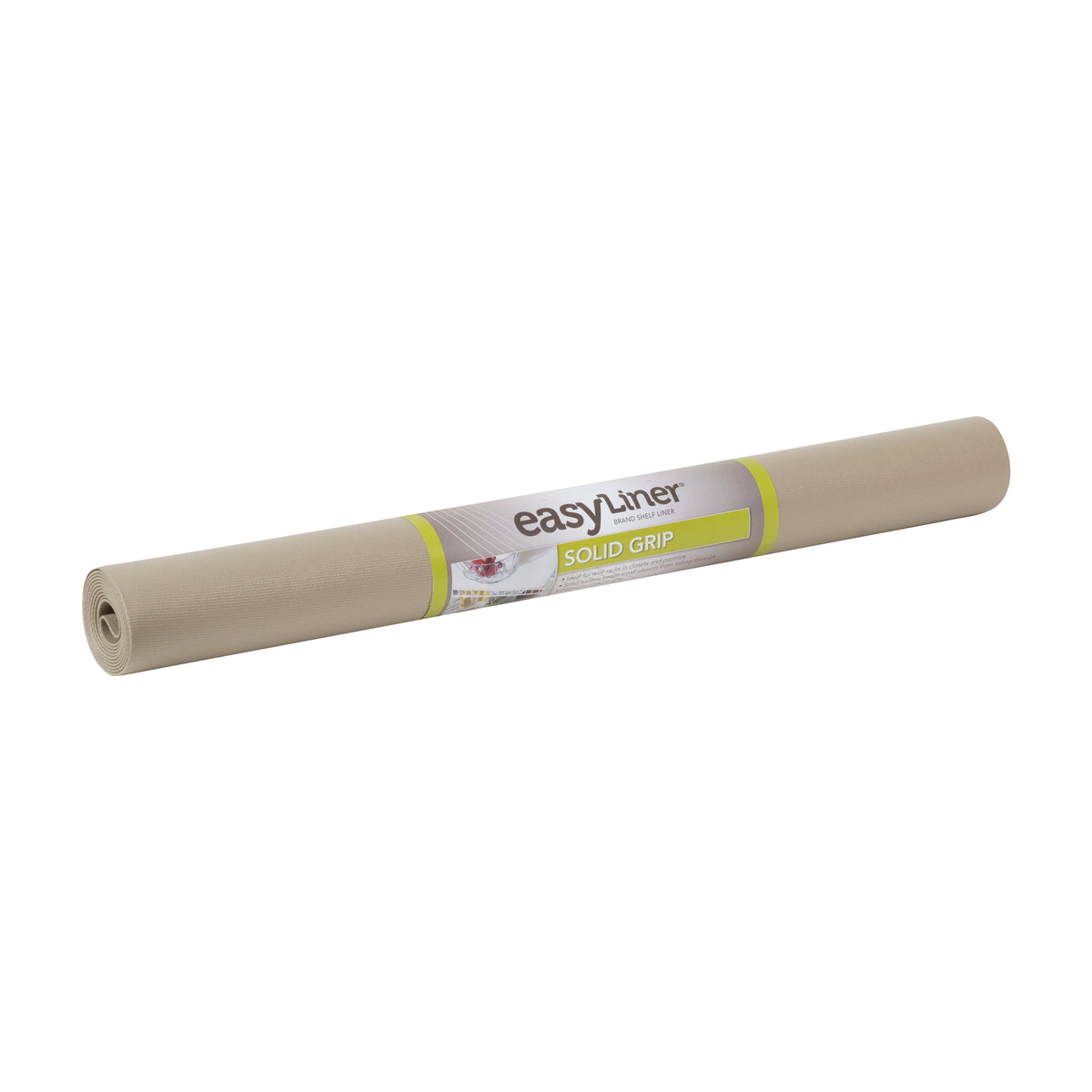 DUCK Solid Grip EasyLiner Shelf and Drawer Liner - Taupe, 12" x 7'
