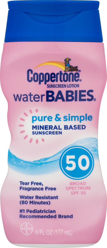 Coppertone Spf#50 Waterbabies Aloe & Vitamin-E Lotion 8oz