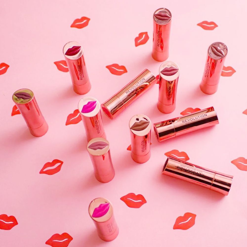 REVOLUTION Satin Kiss Lipstick - Cutie Pink, 0.12 oz