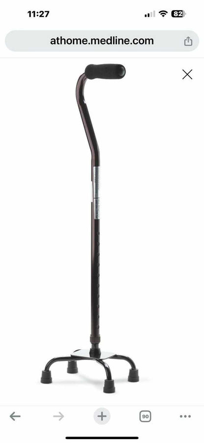 CANE EQ QUAD OFFST SM 300LB BLK