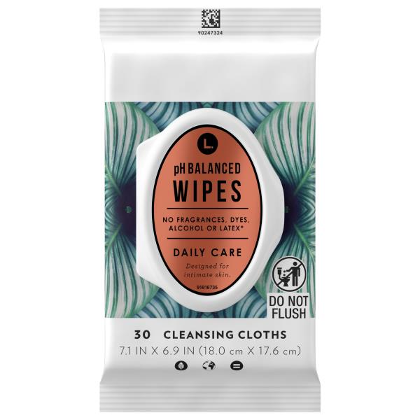 L. Wipes Ph Balanced 30 Count .