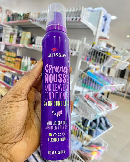 Aussie Sprunch Mousse/Leave-In Conditioner Light Hold 6oz