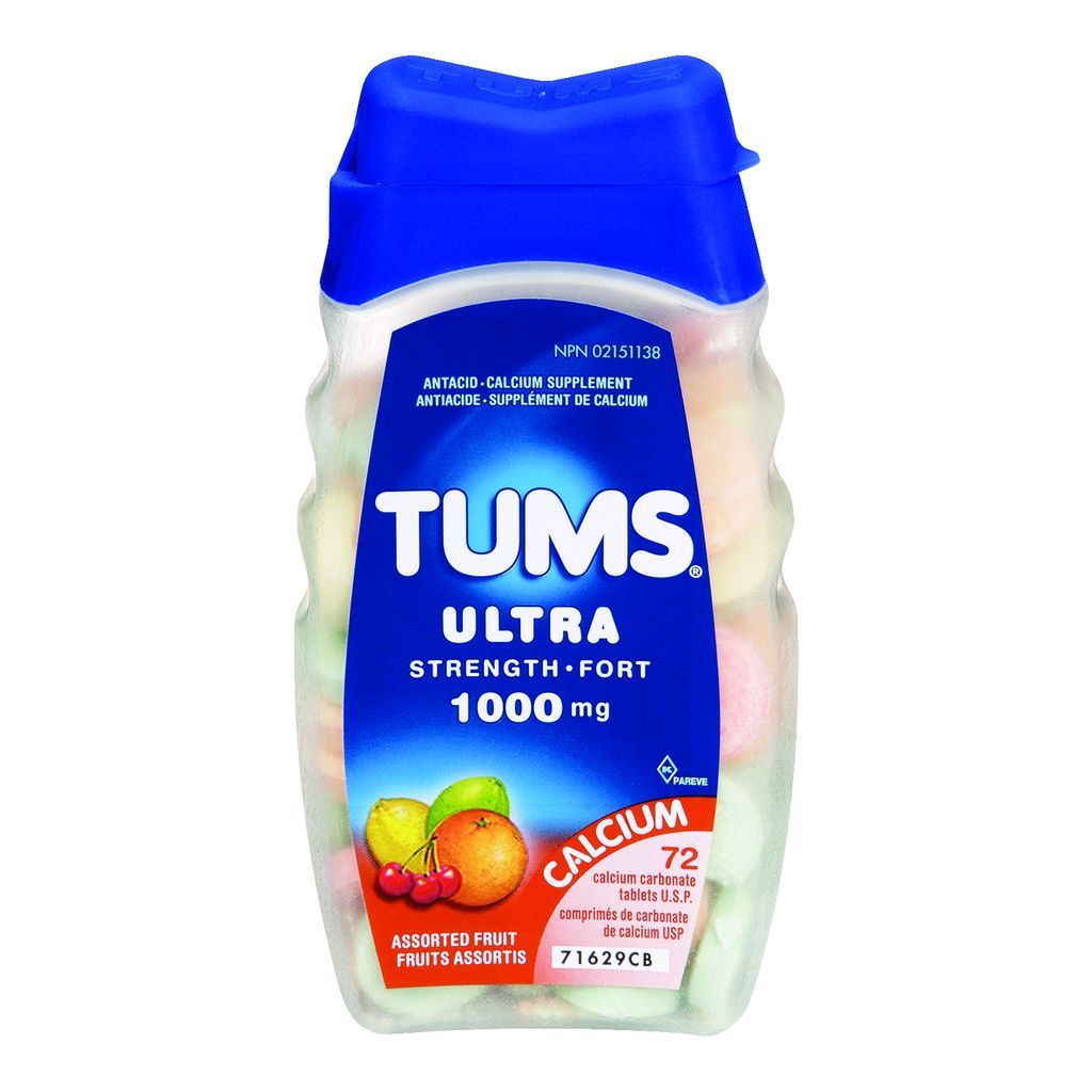 TUMS ULTRA STR ASSRT FRUIT CHW 72