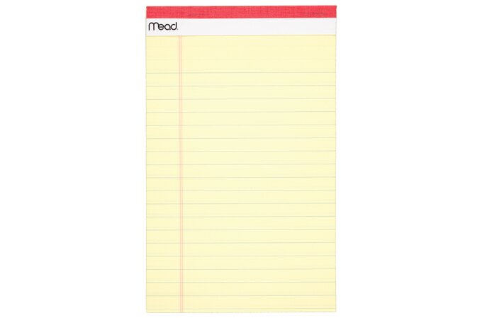 Mead® 5 x 8 Junior Legal Pad Canary