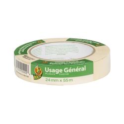 DUCK General Purpose Masking Tape - Beige, 0.7" x 60 yds