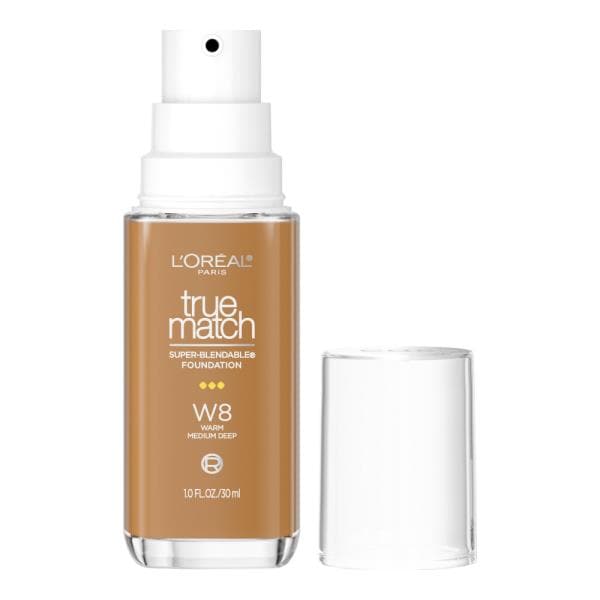 L'ORÉAL PARIS True Match Super-Blendable Foundation, Medium Coverage, W8, Medium Deep, 1 fl. oz.