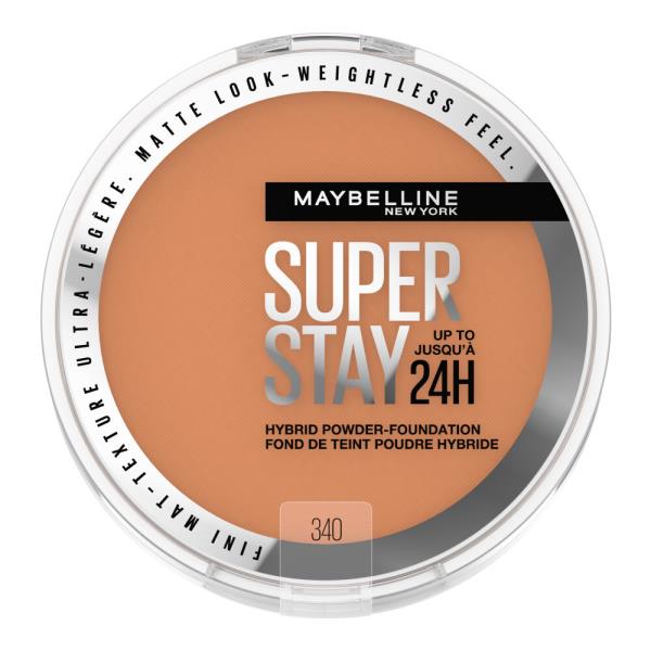MAYBELLINE New York Super Stay Up To 24Hr Hybrid Powder-Foundation, 340, 0.21 oz