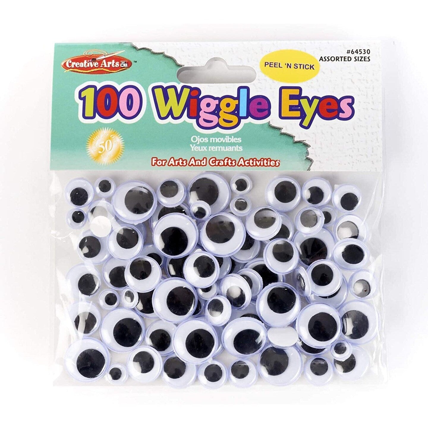 Crayola Peel 'n Stick Wiggle Eyes, 150 count