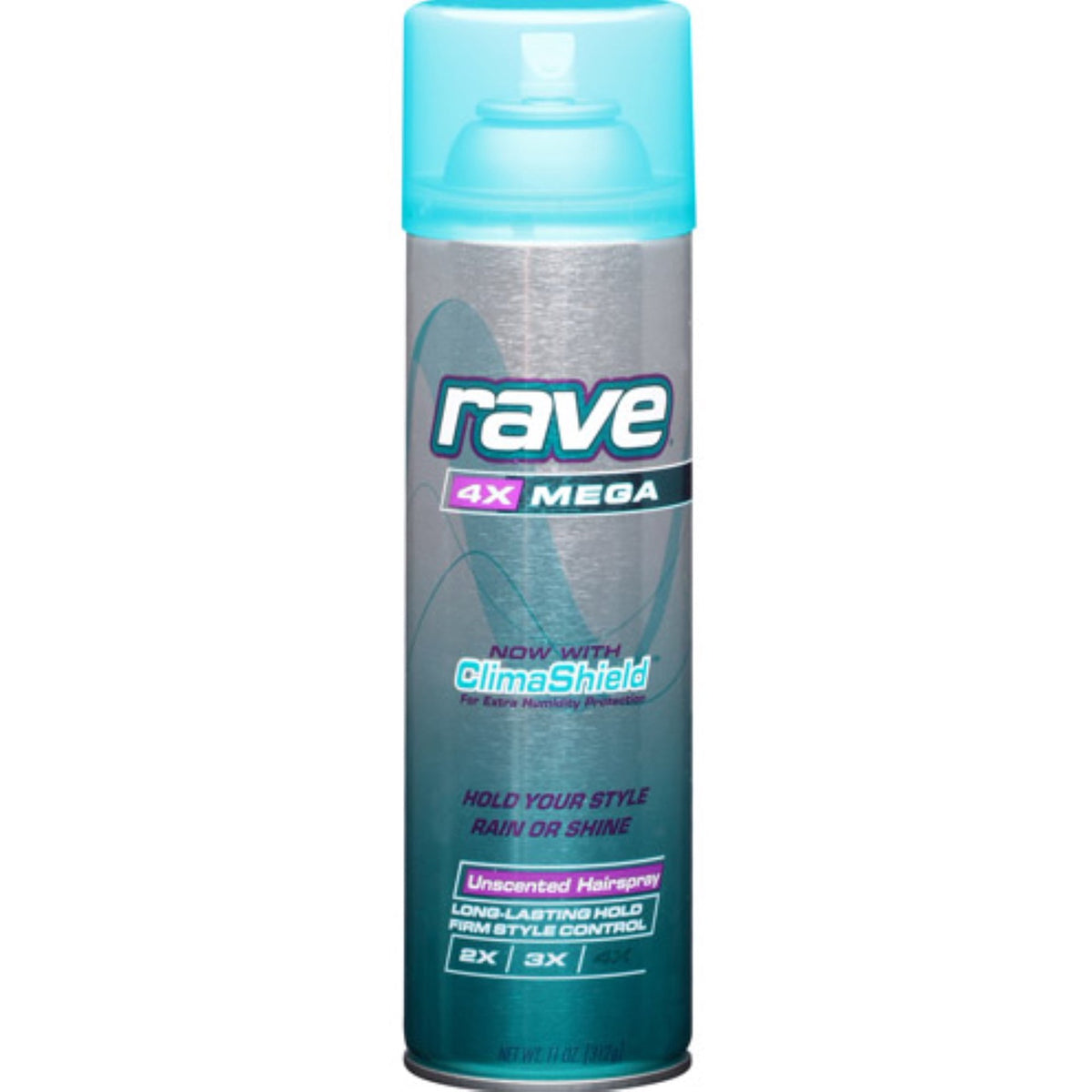 Rave 4X Mega Hold Hairspray Unscented 11oz Aerosol