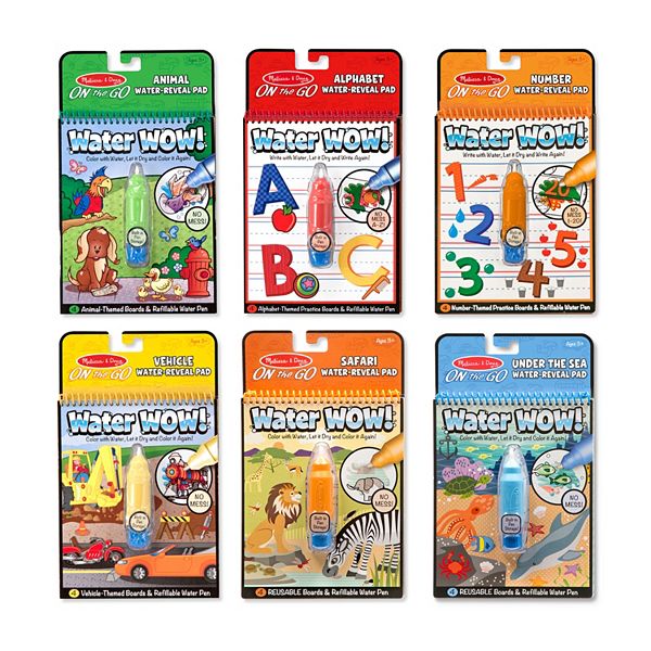 Melissa & Doug Water Wow! Activity Book Bundle, 6 pieces